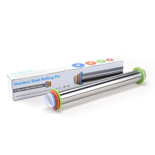 Stainless steel Adjustable Thickness Scale Rolling pin