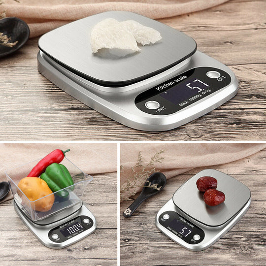 Digital Kitchen Food Diet Scale, Multifunction Weight Balance 22lbs 1g Stainless Steel