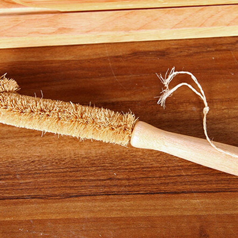 Natural coconut palm cup brush