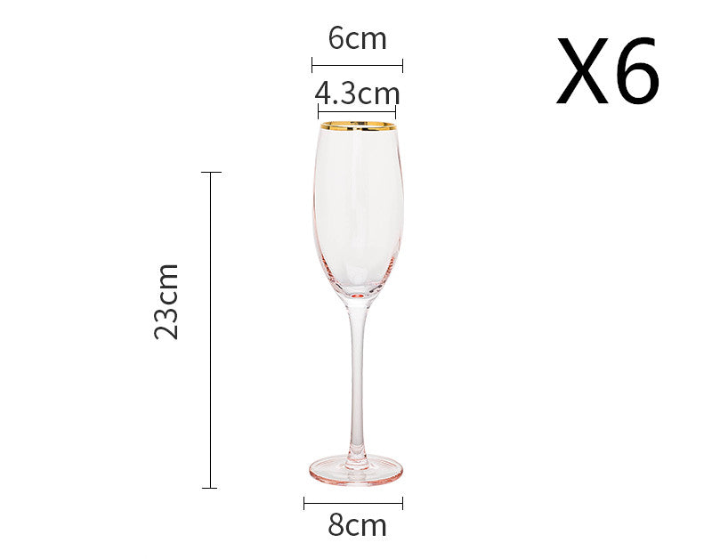 Crystal Glass Champagne Cup Household Set