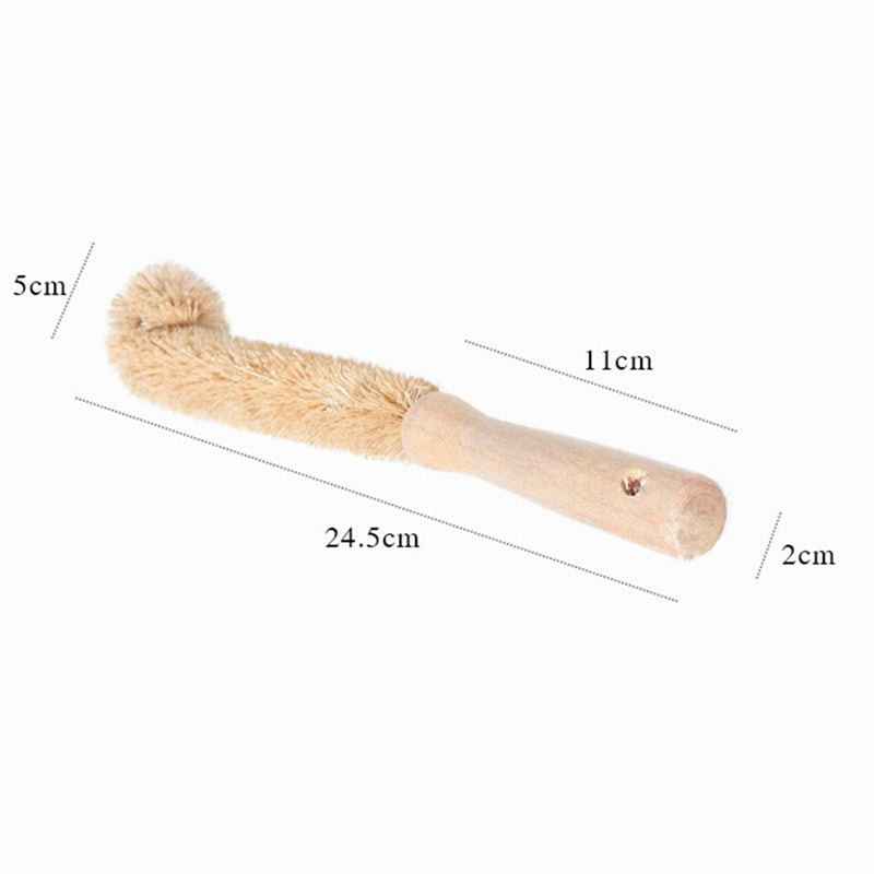 Natural coconut palm cup brush