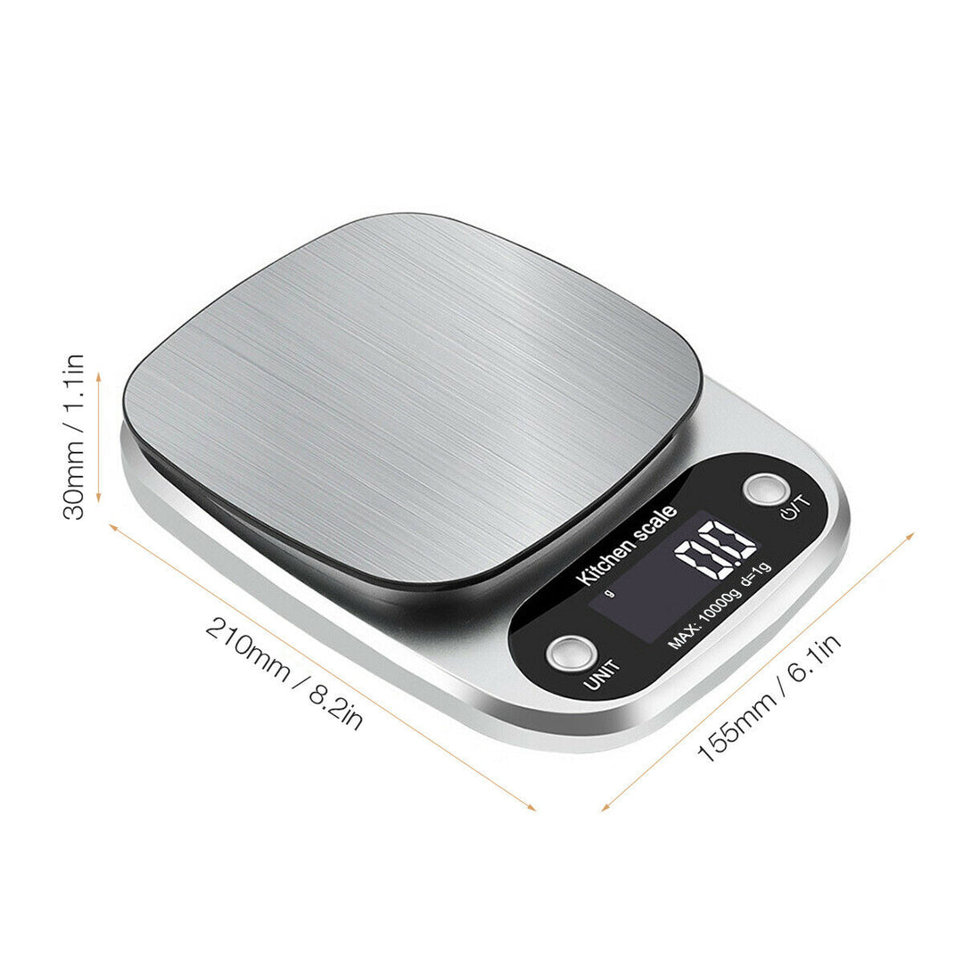 Digital Kitchen Food Diet Scale, Multifunction Weight Balance 22lbs 1g Stainless Steel