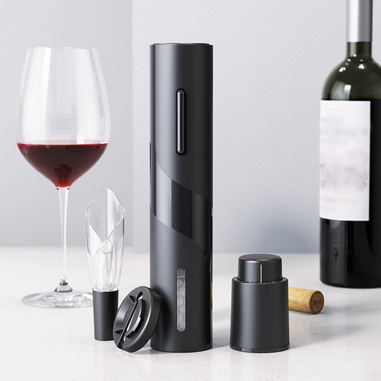 Plastic Electric Red Wine Bottle Opener Set